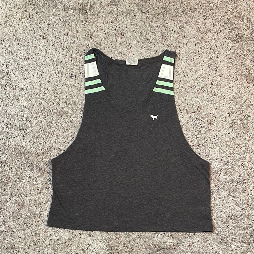 PINK Victoria’s Secret Gray Muscle Shirt‎ Tank Top Size XS